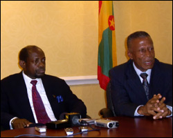 St. Kitts - Nevis' PM Douglas With Grenada PM Thomas