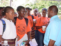 PM Douglas Speaks With Students