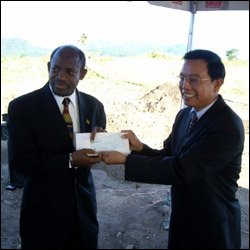 St. Kitts - Nevis PM With Chinese Ambassador