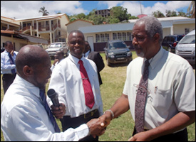 PM Douglas with Education Minister Carty