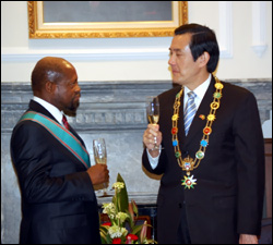 PM Douglas With President Ma Ying-Jeou