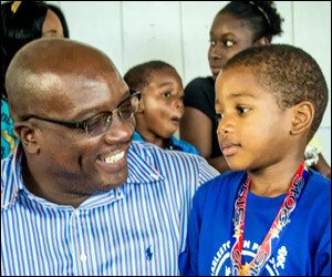 PM Harris With Young Athlete