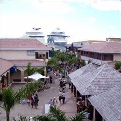 Tourists at Port Zante - St. Kitts