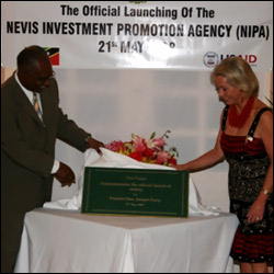 Nevis Premier Parry and US Ambassador Ourisman