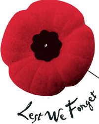 Remembrance Day Poppy - Lest We Forget