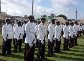 Members of The St. Kitts - Nevis Police Force