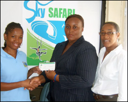 Sky Safari Employee Receives Gift Certificate