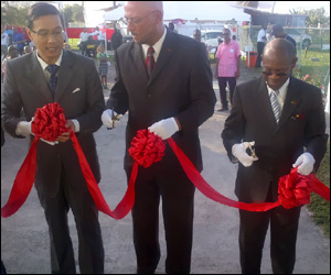 Ribbon Cutting Ceremony at Solar Panel Facility