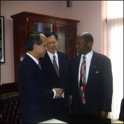 St. Kitts - Nevis PM With Javier-Hou
