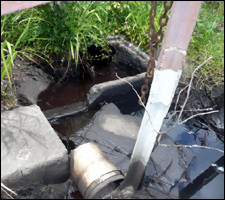 Oil Leaking Into Water Source