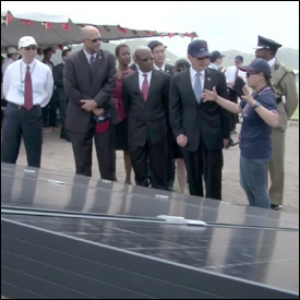 President Ma Visits St. Kitts Solar Farm