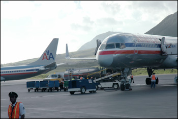 American Airlines' Planes In St. Kitts