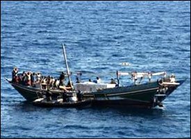 Suspected Pirate Ship Off Somali Coast