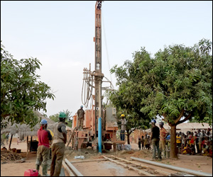 Water Drilling Rig In Action Water Drilling Rig In Action