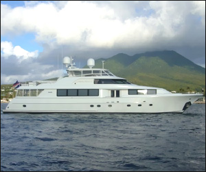Yacht Moored Off Nevis Yacht Moored Off Nevis
